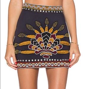Pia Pauro embroidered straight skirt.